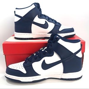 Nike Dunk Midnight Navy White Sneakers WOMENS size 7.5 Leather Shoes